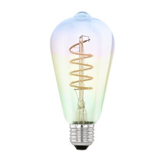 Eglo LED Spiral Filament Leuchtmittel Edison ST64 4W E27 Regenbogen 200lm extra warmweiß 2000K DIMMBAR