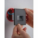 Paulmann LED Wandeinbauleuchte Edge Quadro Set 80x5mm Schwarz matt 1,2W 50lm Warmweiß 2700K