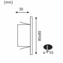 Paulmann LED Wandeinbauleuchte Edge Quadro Set 80x5mm Schwarz matt 1,2W 50lm Warmweiß 2700K