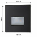 Paulmann LED Wandeinbauleuchte Edge Quadro Set 80x5mm Schwarz matt 1,2W 50lm Warmweiß 2700K