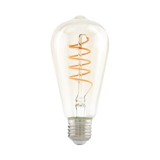 Eglo LED Spiral Filament Leuchtmittel Edison ST64 4W = 25W E27 Gold 260lm extra warmweiß 2200K