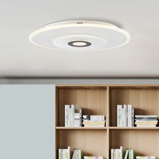 Brilliant LED Deckenleuchte Peron weiß rund Ø48cm 32W 3600lm CCT 3000K-6500K Dimmbar Fernbedienung