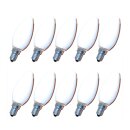 10 x Glühbirne Kerze 25W E14 opal weiß matt...