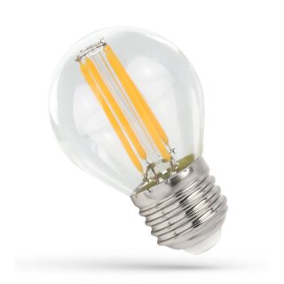 Spectrum LED Filament Leuchtmittel Tropfenform Kugel 4W E27 klar 340lm extra warmweiß 1800K