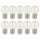 10 x LED Filament Leuchtmittel Tropfenform Kugel 1W E27 klar 60lm extra warmweiß 1800K