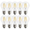 10 x LED Leuchtmittel Birnenform A60 7W E27 klar 600lm...