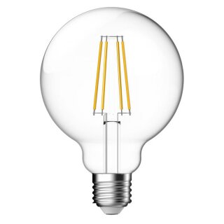 Nordlux LED Filament Leuchtmittel Globe G95 7W = 60W E27 klar 806lm warmweiß 2700K