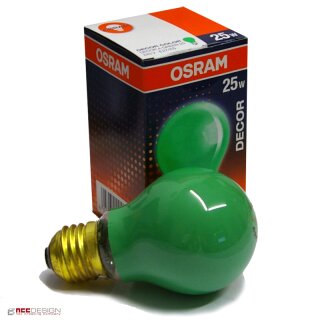 Osram Glühbirne 25W GRÜN E27 25 Watt Glühlampe Glühbirnen Glühlampen