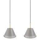 Nordlux Pendelleuchte Pine Grau 2-flammig max. 2 x 40W E27 ohne Leuchtmittel