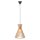 Nordlux Pendelleuchte Groa Holz Braun Ø34cm max. 60W E27 ohne Leuchtmittel kürzbar