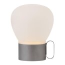 Nordlux LED Akku Tischleuchte Nuru Silbergrau IP44 4,8W...