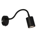 Nordlux Wandleuchte Explore Schwarz max. 7W GU10 ohne Leuchtmittel Flexarm mit Schalter