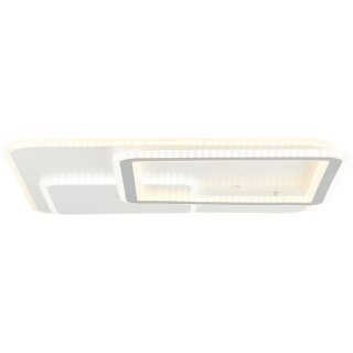 Brilliant LED Deckenleuchte Savare Weiß/Grau 50x50cm 48W 6100lm 3000-6500K CCT Dimmbar mit Fernbedienung