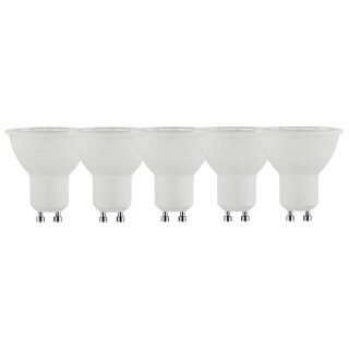 5 x Müller-Licht LED Leuchtmittel Reflektor 4,7W GU10 350lm warmweiß 2700K 36°