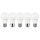5 x Müller-Licht LED Leuchtmittel A60 Birnen 4,9W = 40W E27 matt 470lm warmweiß 2700K 200°