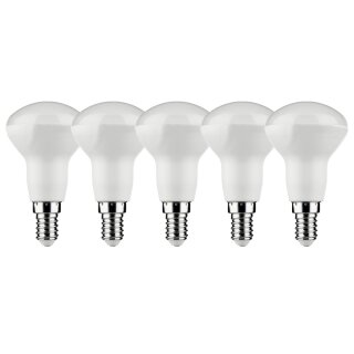 5 x Müller-Licht LED Leuchtmittel R50 Reflektor 4,9W = 40W E14 matt 430lm warmweiß 2700K 120°