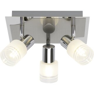 Brilliant LED Deckenleuchte Lea Chrom 4 x 3W E14 1350lm warmweiß 2700K schwenkbar