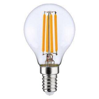 LightMe LED Filament P45 Tropfen 6,5W = 60W E14 klar 810lm warmweiß 2700K
