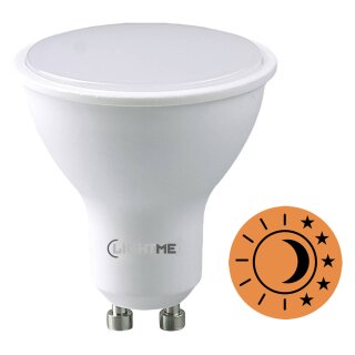 LightMe LED Reflektor PAR16 5W = 28W GU10 300lm warmweiß 3000K 100° Lichtsensor