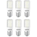 6 x Osram LED Leuchtmittel Slim T Röhre 7,3W = 60W E27 klar 806lm warmweiß 2700K 320° DIMMBAR