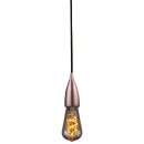 Pendelleuchte Aluminium Kupfer 159cm max. 100W E27 ohne Leuchtmittel