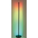 Müller-Licht LED Stehleuchte Lenia Schwarz 124cm 9W 900lm RGBW Dimmbar mit Fernbedienung + Audiosensor