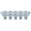 5 x Osram LED Parathom MR16 Glas Reflektor 3,8W = 35W GU5,3 12V 350lm warmweiß 2700K 36°