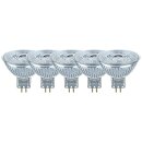 5 x Osram LED Parathom MR16 Glas Reflektor 3,8W = 35W GU5,3 12V 350lm neutralweiß 4000K 36°
