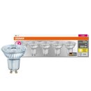 5 x Osram LED Star PAR16 Glas Reflektor 4,3W = 50W GU10...