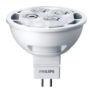 Philips LED Leuchtmittel Reflektor MR16 4,2W = 20W GU5,3 12V 225lm warmweiß 2700K 36°