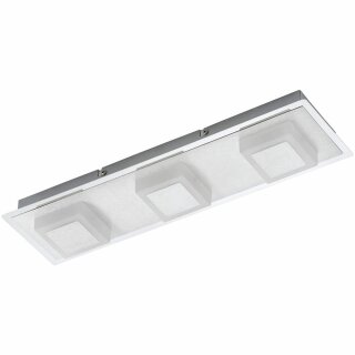 Briloner LED Wand- & Deckenleuchte Silber 44cm 3 x 5W 1200lm warmweiß 3000K