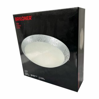 Briloner LED Deckenleuchte Silber rund Ø30cm 8,4W 900lm Neutralweiß 4000K