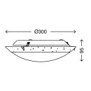 Briloner LED Deckenleuchte Silber rund Ø30cm 8,4W 900lm Neutralweiß 4000K