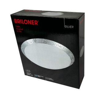 Briloner LED Wand- & Deckenleuchte Weiß/Silber rund Ø30cm 8,4W 900lm Neutralweiß 4000K