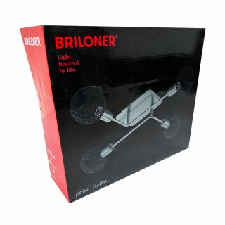 Briloner Deckenleuchte Nickel matt/Braun 65cm max. 4 x 5,5W E14 ohne Leuchtmittel