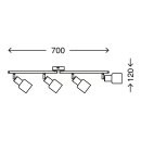 Briloner Deckenleuchte Strahler Nickel matt max. 4 x 5,5W E14 ohne Leuchtmittel schwenkbar