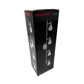Briloner LED Deckenleuchte Strahler Chrom/Weiß 4 x 5W GU10 1600lm warmweiß 3000K schwenkbar