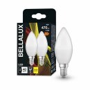 2 x Bellalux LED Leuchtmittel Kerze B40 4,9W = 40W E14 matt 470lm warmweiß 2700K