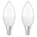 2 x Bellalux LED Leuchtmittel Kerze B40 4,9W = 40W E14 matt 470lm warmweiß 2700K