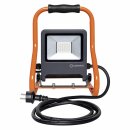 Ledvance LED Arbeitsleuchte Fluter R-Stand Grau/Orange IP44 30W 2700lm Neutralweiß 4000K + 2 Steckdosen