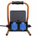 Ledvance LED Arbeitsleuchte Fluter R-Stand Grau/Orange IP44 30W 2700lm Neutralweiß 4000K + 2 Steckdosen