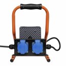 Ledvance LED Arbeitsleuchte Fluter R-Stand Grau/Orange IP44 20W 1700lm Neutralweiß 4000K + 2 Steckdosen