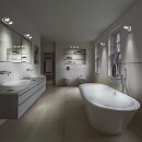 Ledvance LED Smart+ Badezimmerleuchte chrom IP44 20W 1560lm NCC 2700K-6500K Dimmbar schwenkbar Alexa Google WiFi