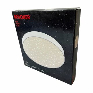 Briloner LED Wand- & Deckenleuchte Weiß rund Ø28,7cm 21W 2000lm Neutralweiß 4000K Sternenhimmel-Effekt