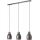 Brilliant Pendelleuchte Lapas Schwarz / Grau max. 3 x 60W E27 ohne Leuchtmittel kürzbar
