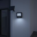 Müller-Licht LED Solar Gartenleuchte Fluter Grau IP44 1,5W 125lm Tageslicht 6500K kaltweiß mit Sensor