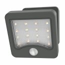 Müller-Licht LED Solar Gartenleuchte Fluter Grau IP44 1,5W 125lm Tageslicht 6500K kaltweiß mit Sensor