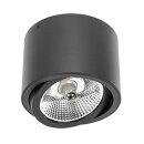 Spectrum Aufbauleuchte Chloe AR111 Schwarz rund Ø13,9cm max. 50W GU10 ohne Leuchtmittel schwenkbar