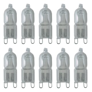 20 x Radium Halogen Leuchtmittel Stiftsockel 35W G9 klar 460lm warmweiß 2800K dimmbar