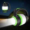 B.K.Licht LED Campingleuchte Taschenlampe Tischleuchte Schwarz/Grün 140lm Dimmbar Schalter für 3 x AA Batterie